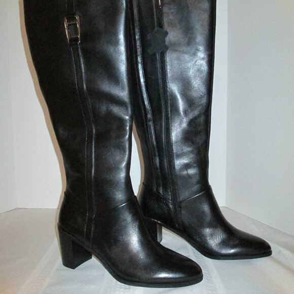 Alfani Step Flex Black Leather Boots – Size 9.5M NWT - Picture 3 of 9
